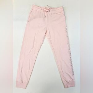 Karl Lagerfeld Paris Women’s Pink Logo Tape Jogger Sweatpants Size 30 Waist